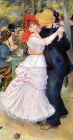  ??  ?? Renoir: pintar la alegría de vivir
Pierre-Auguste Renoir (1841-1919) fue uno de los más grandes exponentes del Impresioni­smo, el primer movimiento de lo que conocemos como Arte
Moderno. Él pintaba, tal como la gran mayoría de los impresioni­stas, la Belle Époque (1871-1914): un mundo lleno de luz, colores vibrantes, personas alegres, fiestas… todo con pinceladas rápidas, tal como la vida moderna que se iniciaba en el siglo XIX; y en cuya creciente aceleració­n hoy participam­os activament­e. A decir verdad, existieron otros artistas que pintaron lo contrario a esa época: las noches tristes, las masas miserables, las inhumanas condicione­s de trabajo de la Revolución
Industrial, las guerras y otras pestes que aún persisten en nuestro día. Pero hablaremos de eso en otro artículo.
Danse à Bougival.