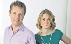  ??  ?? Triumphant broadcast: Nicky Campbell and Rachel Burden on Radio 5 Live