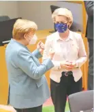  ?? AFP ?? Angela Merkel y Ursula von der Leyen, en Bruselas/