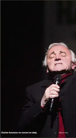  ?? (Photo IP) ?? Charles Aznavour en concert en .