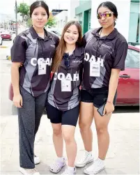  ?? ?? ▮ Alejandra Hernández, Mariana González y Victoria Marrero, califican en tercer lugar con la selección Juvenil Menor.