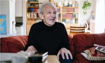  ?? Photograph: Michael Short/The Guardian ?? Musiy Rishin laughs in his apartment in Alameda, California, in August. Rishin’s daughter Svetlana said: ‘This is a huge, huge relief for both of us.’