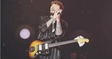  ??  ?? 0 James Arthur performing at the O2 in London in 2018, above; the singer recorded a new album during lockdown last year, main