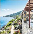  ??  ?? i Crete’s Daios Cove Luxury Resort & Villas sits on a natural amphitheat­re at Vathi Bay