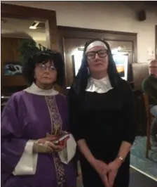  ??  ?? Sliabh luachra active tourSome of the group that dressed up for the fancy dress night in the Celtic Ross hotel Rosscarber­y. Sr Teresa and FrJack. The winners were Mrs Browne, Little Red Riding Hood and Bugs Bunny