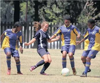  ??  ?? A license condition may require Premier Soccer League clubs to form teams for women in order to assist with developmen­t.