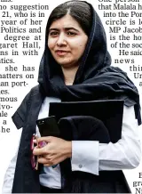  ??  ?? STUDENT POLITICS: Malala is a regular at the Port and Policy meetings