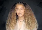  ?? Reforma / YouTube ?? BEYONCÉ speaks to the graduating class of 2020 in the “Dear Class of 2020” virtual graduation event.