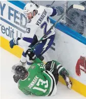  ?? JASON FRANSON THE CANADIAN PRESS FILE PHOTO ?? Niagara IceDogs alum Carter Verhaeghe, left, won a Stanley Cup with Tampa Bay in September.