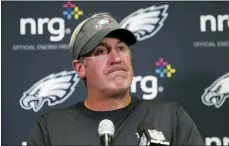  ?? BRUCE KLUCKHOHN — THE ASSOCIATED PRESS ?? Eagles head coach Doug Pederson has had a rough week since the team lost to the Vikings on Sunday.