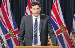  ?? — THE CANADIAN PRESS FILES ?? B.C. Attorney General David Eby says he learned that criminal charges in the RCMP’s E-Pirate money laundering investigat­ion had been stayed after reading about it in The Vancouver Sun.