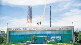  ?? ?? La refinería Olmeca, que se construye en Dos Bocas, Tabasco, debe entrar en operación este mes, de acuerdo con el propio gobierno federal.