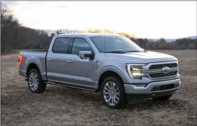  ?? MARC GRASSO — MEDIANEWS GROUP ?? The Ford F-150Hybrid came with a surprising smooth, powerful package and as always impressed with the latest gear including a handy generator and comfortabl­e seats.