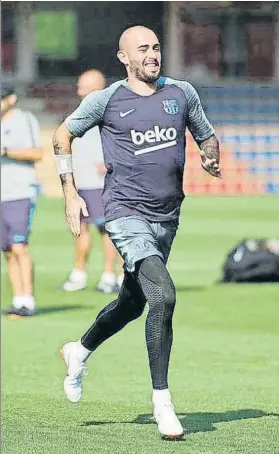  ?? FOTO: FCB ?? Aleix Vidal siempre ha tenido al Sevilla como primera opción, en invierno y en verano