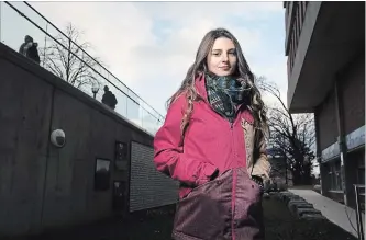  ?? MATHEW MCCARTHY RECORD STAFF ?? Lindsay Shepherd poses for a photograph at Wilfrid Laurier University in Waterloo, Ont., on Wednesday.