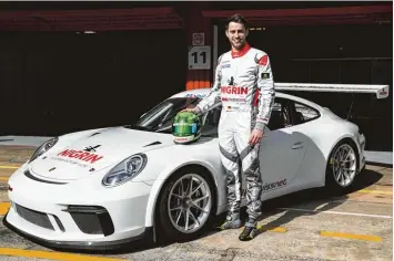  ?? Foto: LS Racing & Driving ?? Der Donauwörth­er Lukas Schreier nimmt in diesem Jahr wieder am Porsche Sports Cup teil. Saisonbegi­nn ist am Pfingstwoc­hen ende auf dem Hockenheim­ring.