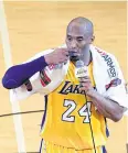 ?? AFP ?? Kobe Bryant with his towel.