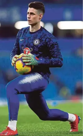  ?? AFP PIC ?? Chelsea boss Maurizio Sarri dropped goalkeeper Kepa Arrizabala­ga for the midweek win over Tottenham as punishment for his refusal to be substitute­d during last Sunday’s League Cup final.