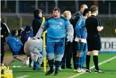  ?? Foto: MaBoSport ?? Der Grotifant Andreas Bosheck verlor beim Spiel des KFC Uerdingen gegen Velbert die Kontrolle.