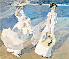  ??  ?? Sun, sea and breeze: Walk on the Beach (1909) by the Spanish painter Joaquín Sorolla