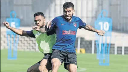  ?? FOTO: ATLETI ?? Ángel Correa tuvo molestias en la sesión del martes y ayer se conoció el parte médico del argentino