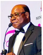  ?? PHOTO BY CHRISTOPHE­R THOMAS ?? Tourism Minister Edmund Bartlett giving the keynote address at Saturday evening’s Tourism Service Excellence Awards 2018, which was held at the Montego Bay Convention Centre in St James.