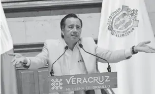  ?? /JESÚS ESCAMIROZA ?? Cuitláhuac García
señaló que no hay investigac­ión contra el secretario de Gobierno