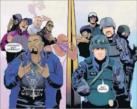  ?? Top Cow / Image Comics ?? PANEL from the comic “Genius” shows two sides in a war on the streets of L.A.