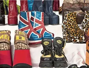  ??  ?? From classic Buffalo boots to colourful sneakers, the Spice Girls had a trailblazi­ng time with its street-savvy footwear.