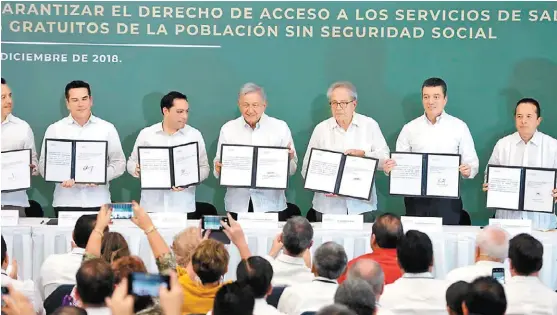  ?? JESÚS QUINTANAR ?? El mandatario presentó su proyecto sectorial en Yucatán.