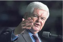  ?? EVAN VUCCI/AP ?? Former Speaker of the House Newt Gingrich has urged the next administra­tion to embrace for-profit schools in its education plan.