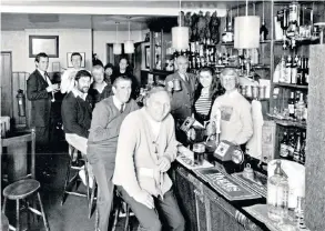 ??  ?? g Rowan Pelling, also below left, with her parents Ron and Hazel behind the bar in 1986