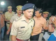  ?? SONU MEHTA/HT PHOTO ?? Additional DCP (north) Harendra Singh leaves after questionin­g Delhi CM Arvind Kejriwal on Friday.