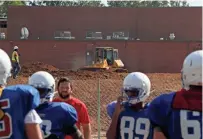  ?? THE COMMERCIAL APPEAL ?? Bartlett High School football players practice while the school goes through renovation work on Oct. 3. The renovation started this June and is set to be completed by the beginning of the 2020 school year. JOE RONDONE /