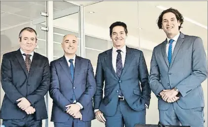  ?? KIM MANRESA ?? Los socios de Summa Patrimonia, Joan Marinello, Jaume Santeulari­a, Xavier Vidal y Marcelo David