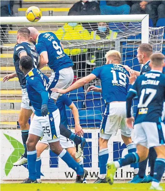  ?? ?? TOO LITTLE TOO LATE: Clockwise from main picture: Dundee’s Ryan Sweeney scores to make it 3-1 at McDiarmid Park; St Johnstone’s David Wotherspoo­n and Cillian Sheridan battle for possession; Chris Kane scores to put Saints 2-0 ahead. Inset, far left: Dee boss James McPake watches the action.