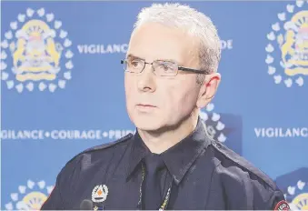  ?? KERIANNE SPROULE/FILES ?? Staff Sgt. Paul Wyatt of the Calgary Police Service says he’s heard of such scams as people selling air filters that claim to protect a home from the COVID-19 virus.