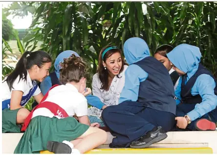  ?? — aZMan GhanI/The star ?? #standToget­her Kindness ambassador Tengku Zatashah wants to help ensure all children grow up in a safe, supportive school environmen­t.