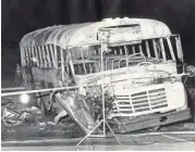  ?? 1988 FILE PHOTO BY BILL LUSTER/LOUISVILLE COURIER JOURNAL ?? A drunken driver hit a bus on Interstate 71 near Carrollton, Ky., and 27 people died in the resulting fire.