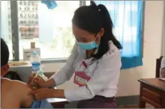  ?? NEWS AGENCY LAO ?? The AstraZenec­a coronaviru­s vaccine has been given to thousands of people in Laos, most of whom have not experience­d any problems.