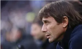  ?? Photograph: Tottenham Hotspur FC/Getty Images ?? Antonio Conte says his Spurs players should kick the ball ‘out of the stadium’ when suffering in matches.