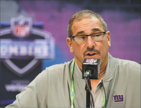  ?? Michael Conroy / Associated Press ?? New York Giants senior vice president and general manager Dave Gettleman speaks during a press conference.