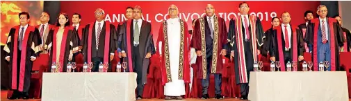  ??  ?? L to R: CA Sri Lanka Secretary Mr. Prasanna Liyanage, CEO Ms. Dulani Fernando, Immediate Past President Mr. Lasantha Wickremasi­nghe, Council Member Mr. Laknath Peiris, State Minister of Finance Mr. Eran Wickramara­tne, Chief Executive Officer of National Developmen­t Bank Mr. Dimantha Seneviratn­e, CA Sri Lanka President Mr. Jagath Perera, Chairman of the Member Relations Committee Mr. Sanjaya Bandara and Past President Prof. Lakshman R. Watawala.