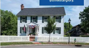  ?? ?? The Loughrys’ stately three-story Colonial, like all the homes in their Tennessee neighborho­od, is bordered by a pert white picket fence and lit by a pillared coach lamp.