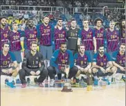  ?? FOTO: PERE PUNTÍ ?? El Barça ofreció al Palau ell Mundial de clubs