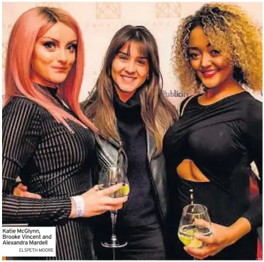  ??  ?? Katie McGlynn, Brooke Vincent and Alexandra Mardell