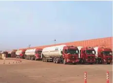  ?? Reuters ?? Tankers at Caofeidian terminal in Tangshan, China. The country is entering what analysts called its “golden age of gas”.