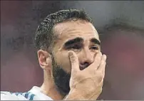  ?? FOTO: GETTY ?? Carvajal Se fue llorando de la final de Kiev, tras su lesión
