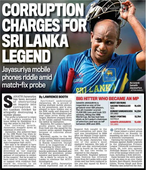  ?? ACTION IMAGES ?? Accused: Sanath Jayasuriya