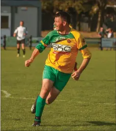  ??  ?? Rathnew’s Gary Byrne watches as his wicked volley flies into the St Peter’s net during the Wicklow Cup final.